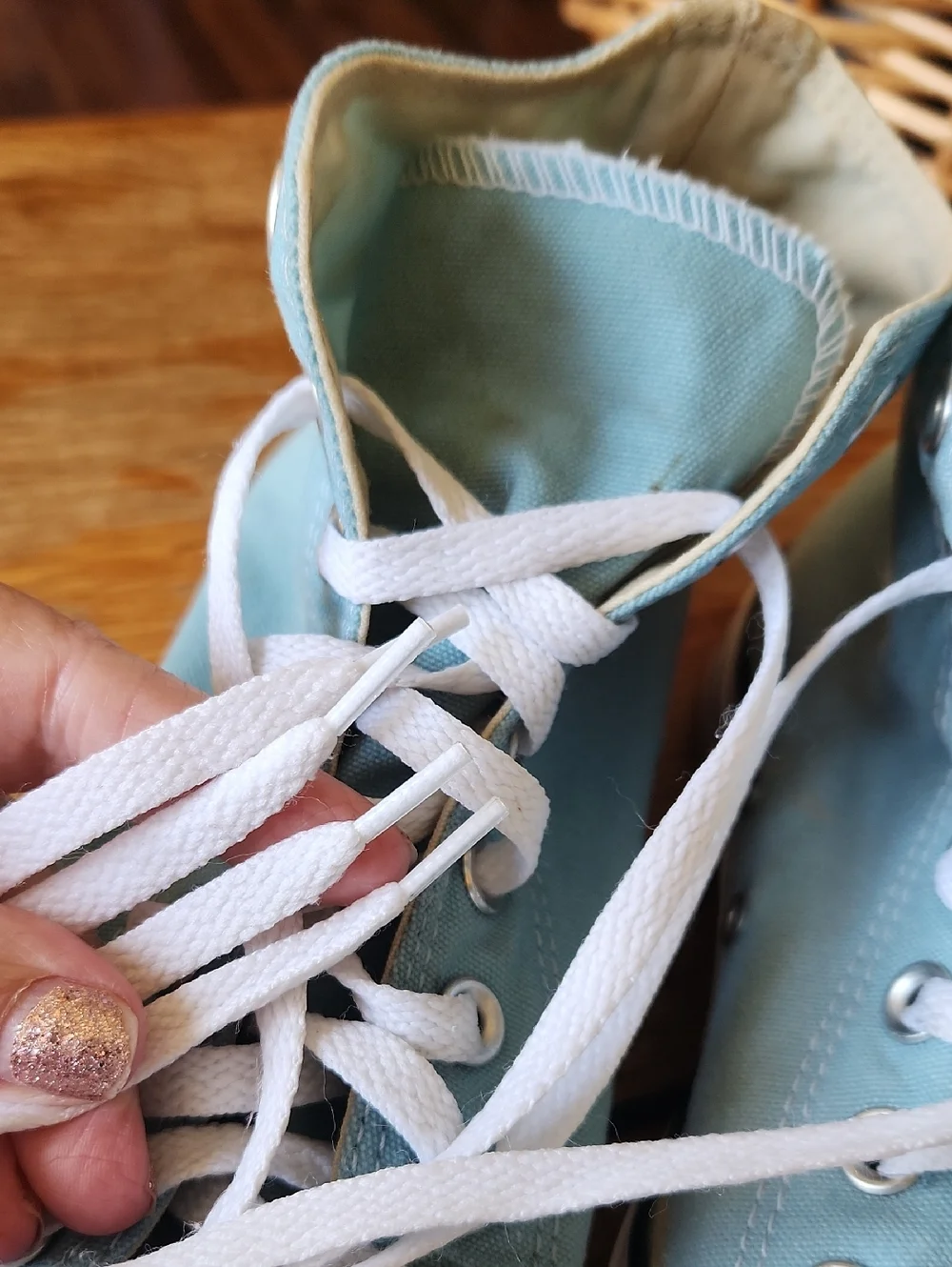 Converse Chuck Taylor Light Blue High Top Sneakers in Size M7 W9 - Picture 11 of 16